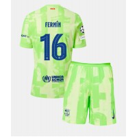 Camiseta Barcelona Fermin Lopez #16 Tercera Equipación para niños 2024-25 manga corta (+ pantalones cortos)